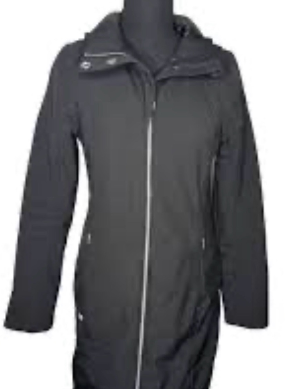 Women's Black Hooded Long Winter Coat